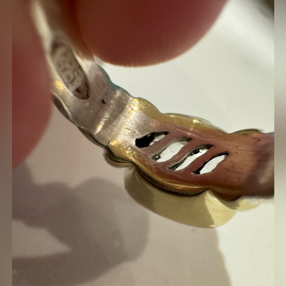 David Yurman Sterling Silver and 14k Yellow Gold Noblesse Cable Ring - Picture 11 of 15